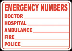 Emergency numbers