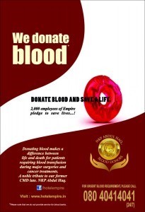 Bengaluru,Hotel Empire,Blood Donation,Donate Blood